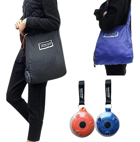 2 Bolsa Retractil Compras Portatil Ecologica Reutilizable