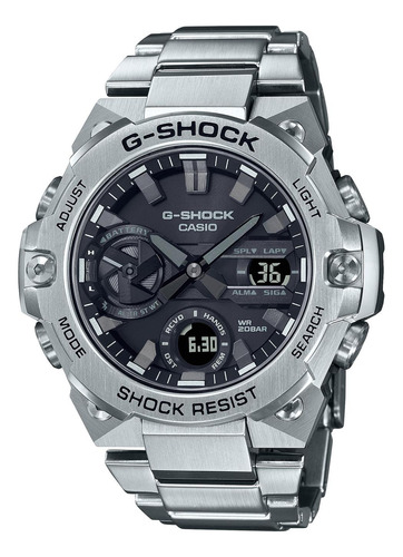 Reloj G-shock Gst-b400d-1a Resina/acero Hombre Plateado