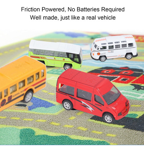 Juego De Juguetes Pull Back Bus, Juego De Rol Para Niños Imp