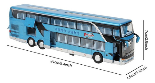 Juguete Eléctrico Modelo Autobús De Dos Pisos De Aleación 1: