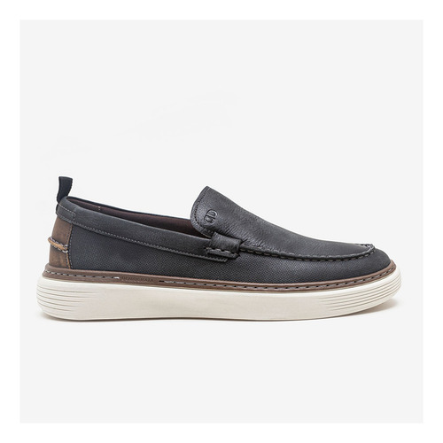 Sapato Democrata 240303 Clash Denim Couro Masculino