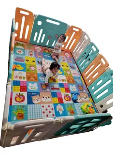 Corral Para Bebes Y Niños + Alfombra Antideslizante Suave