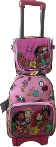 Mochila Con Ruedas De Princesas Y Lonchera Disney Store