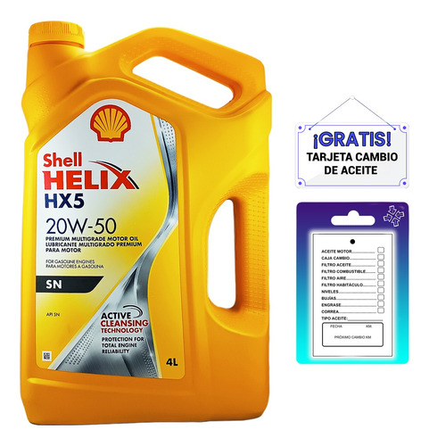 Aceite Shell Helix Hx5 20w-50 Api Sn Por Galon