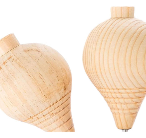 3 Piezas De Trompos Clásicos De Madera, Juguetes
