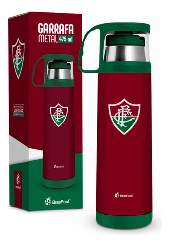 Garrafa Térmica Brasfoot Fluminense Garrafa Térmica De Aço Inoxidável 475ml