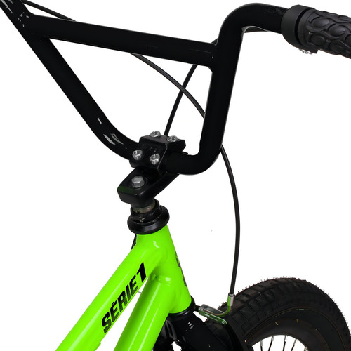 Bicicleta Bmx Pro-x Série 1 Aro 20 Aero Freio V-brake Cor Verde/Preto