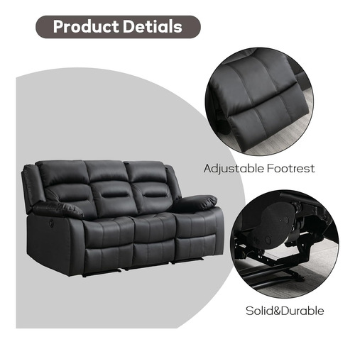 Sillón De Cine En Casa Reclinable C/3 Asientos, Ebello