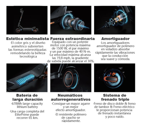 Scooter Yadea X1 Eliteprime Plegable - 65km/1500w/ipx5/led