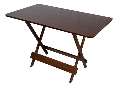 Mesa Tampo Madeira Retangular Dobravel C/ 4 Cadeiras 120x70