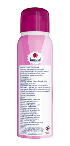 Benzal Spray Desodorante Íntimo Odor Block 3 Pack