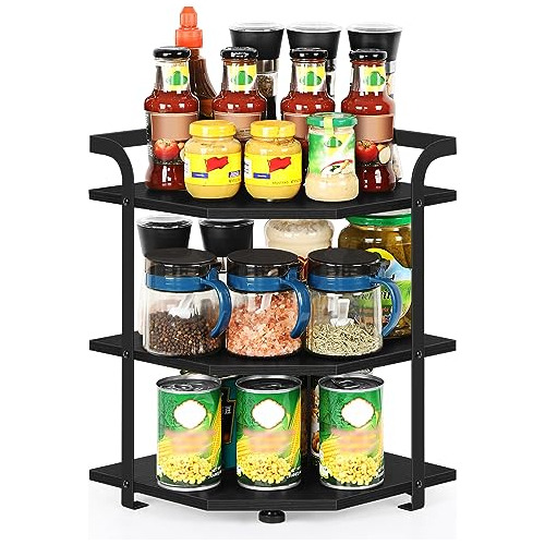 Counter Corner Shelf 3 Tier Kitchen Corner Organizer St...