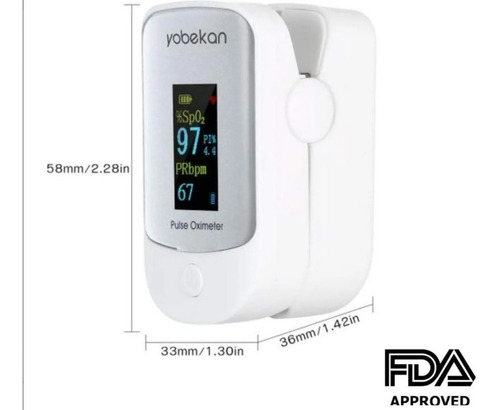 Imagen 5 de 6 de 5 Pack Oxímetro Yobekan Pulso Dedo Hospitalario Hogar Oled