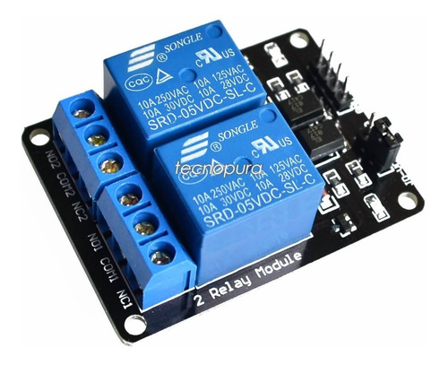 Módulo Relé De 2 Canales 5v - Arduino Microcontroladores Pic