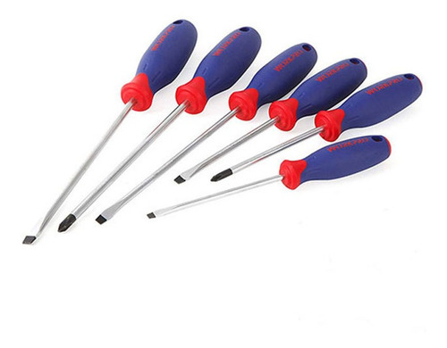 Juego De 6 Destornilladores Vanadio Métricos Workpro W000824