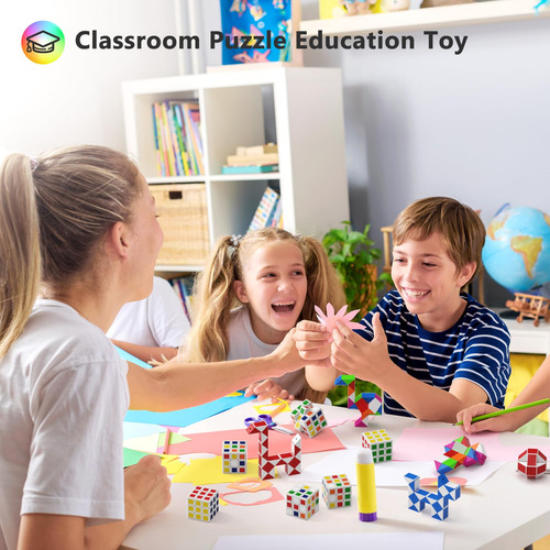 Puzzle Cube Vdealen Mini Cube & Fidget Snake, Paquete De 24