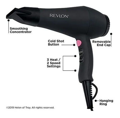 Imagen 2 de 7 de Secador De Pelo Revlon Cabello Liso Smooth Brilliance