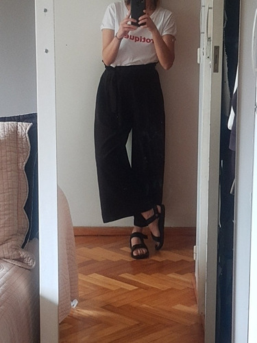 Pantalón Zara Negro Paper Bag Talle Xs Impecable
