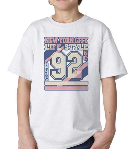 Remera De Niño Nyc Life Style Athletics 92