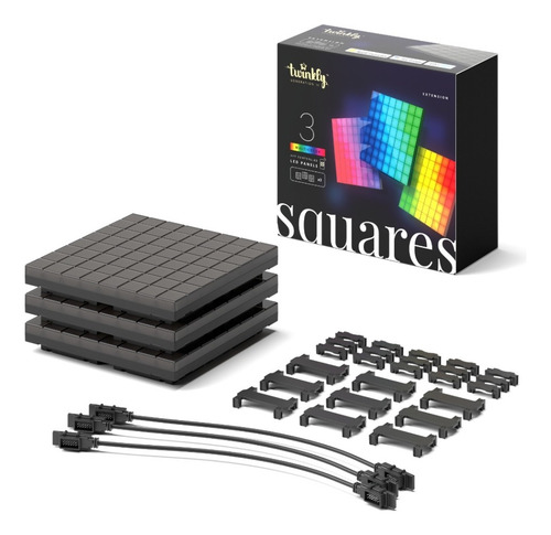 Kit Extensión - Twinkly Squares 3 Paneles De Pared Led Wifi