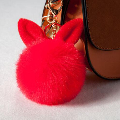 Llavero De Moda Hombre Mujer Pompón Orejas De Gato
