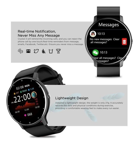 Yu Reloj 45 Mm Rosa Sport Smart Pantalla Redonda
