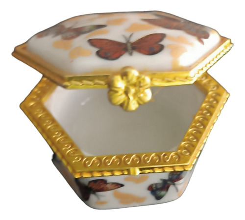 Mini Cofre Joyero De Porcelana