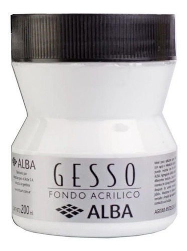 Gesso Alba Fondo Acrilico Profesional 200 Ml