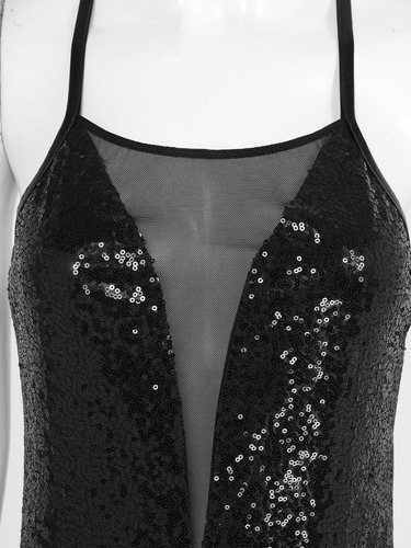 Traje Tipo Leotardo Para Mujer De Baile Latino Con Aleta Met