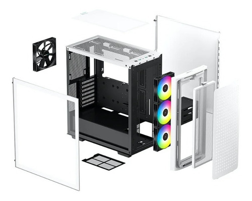 Imagen 8 de 10 de Gabinete Deepcool Ck560 Blanco Alto Flujo De Aire 4 Coolers