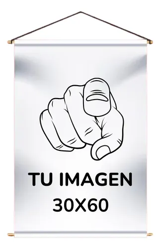 comprar Banner Colgante 30x80cm Full Color Con Varillas De Aluminio