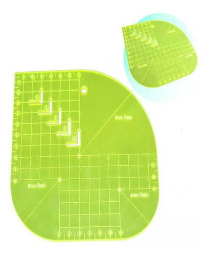 Régua Gabarito Curvas Quadrado Caixa Leite Alta Visibilidade