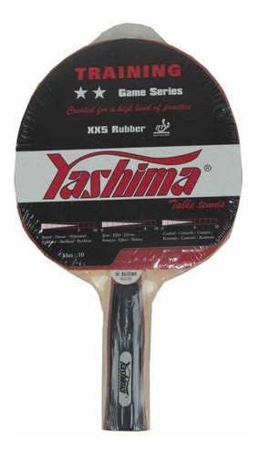 Raquete de pingue-pongue Yashima 82028, cor preta, tipo de alça: clássico