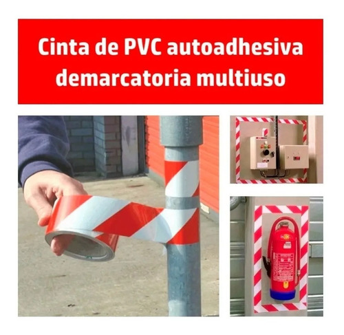 Imagen 3 de 10 de Cinta Demarcatoria Cebrada Pvc 48x33m Premium Doble A