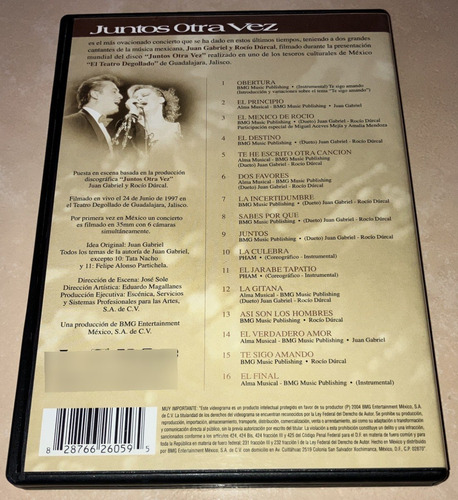 Juan Gabriel & Rocio Durcal Juntos Otra Vez (Usado)