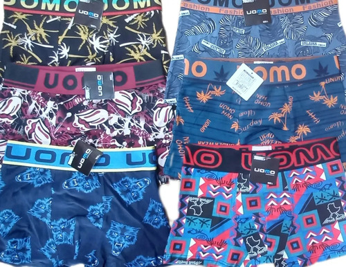 Combo Hombre 6 Boxers Algodon + 6 Pares De Medias 3/4