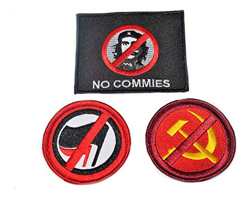 Paquete/set De Parches Anticomunistas. No Hay Comunistas, Ch