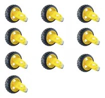 Comprar 10pz Motorreductor 120:1 Con Llanta Para Carro Arduino Robot