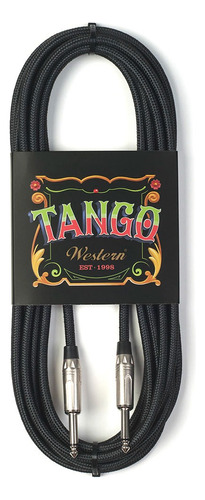 Cable Western Plug Mono 6 Mts Tela Negro Tango Recto-recto