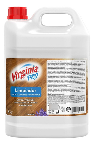 Limpiador Pisos Flotantes Y Laminados Virginia 5 Lts