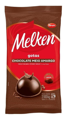 Chocolate Melken Gotas Meio Amargo 2.100kg - Harald