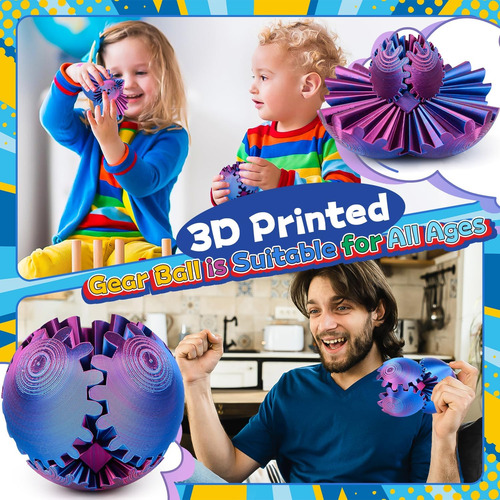 3d Printed Gear Ball Spin Ball Fidget Toy