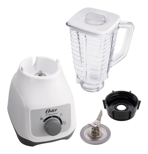 Imagen 2 de 3 de Licuadora Oster BLSTKAP 1.25 L blanca con jarra de plástico 220V