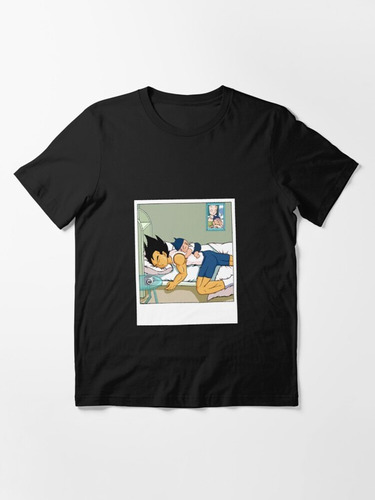 Remera Negra Dragon Ball Padre Papa Veg