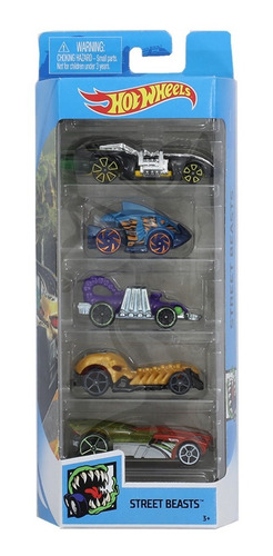 Hot Wheels Paquete 5 Carros Autos Coleccion Pista Mattel