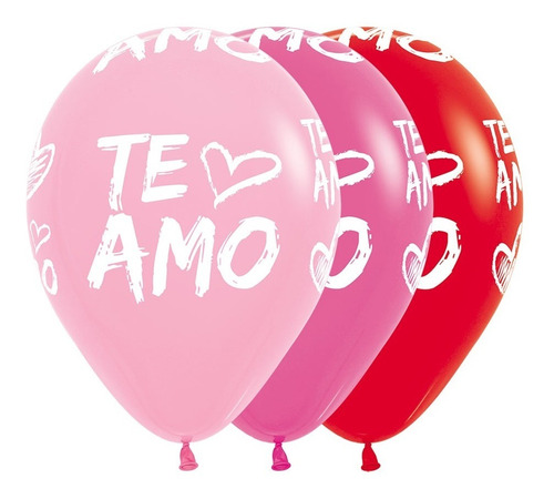 Bombas Globos R-12 Sempertex Te Amo Surtido X 50