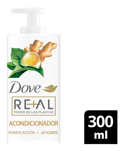 Acondicionador Dove Real Poder Plantas Purificacion X 300 Ml