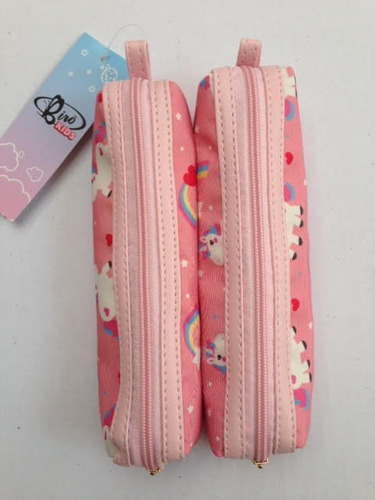 Estojo Duplo Unicórnio Arco Iris Birô Kids Oficial