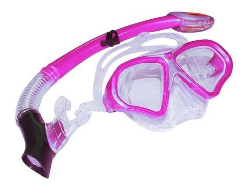 Set De Natacion Uk Time Sport Lente + Snorkel Junior