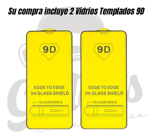 Imagen 2 de 10 de 2 Piezas Micas Vidrio Cristal Templado 9d Para iPhone